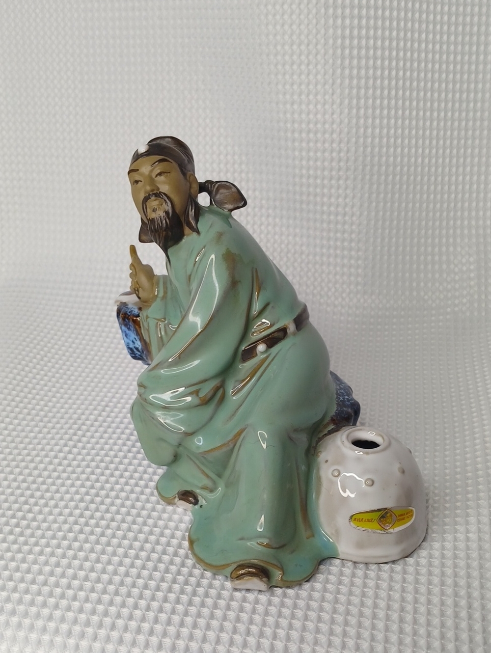 Vintage Chinese Shiwan Mudman Ceramic Li Bai Scholar Figurine - Picture 2 of 8
